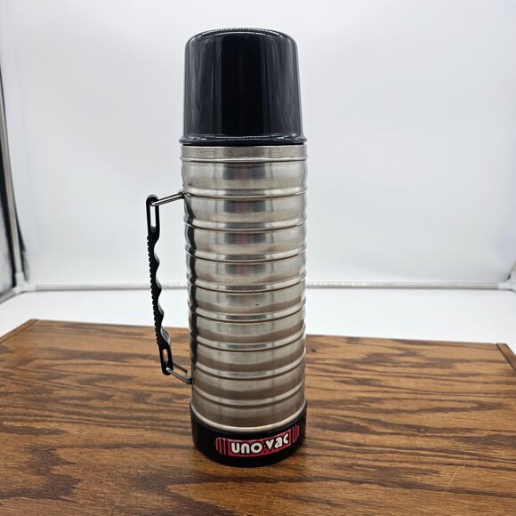 UnoVac 1 Qt Coffee Thermos Stainless Steel Retro Unbreakable Union Mfg Co 291283 - Picture 1 of 6
